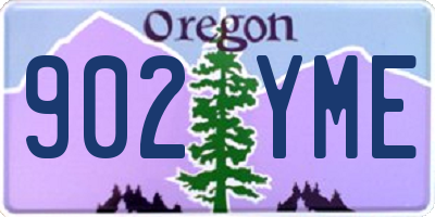 OR license plate 902YME