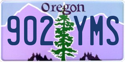 OR license plate 902YMS