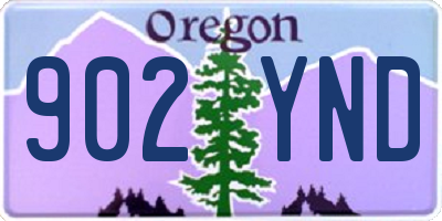 OR license plate 902YND