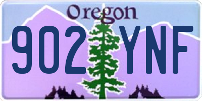 OR license plate 902YNF