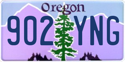 OR license plate 902YNG
