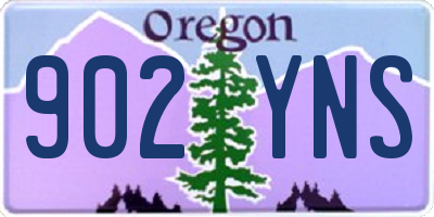 OR license plate 902YNS