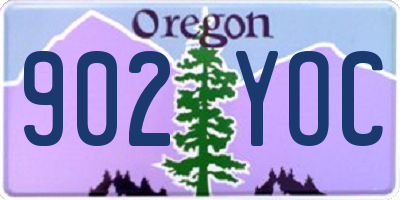 OR license plate 902YOC