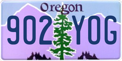 OR license plate 902YOG