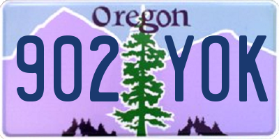 OR license plate 902YOK