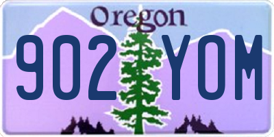 OR license plate 902YOM