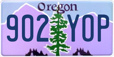OR license plate 902YOP