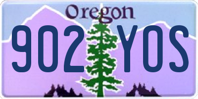 OR license plate 902YOS
