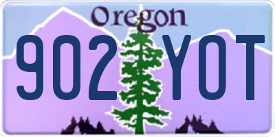 OR license plate 902YOT