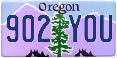 OR license plate 902YOU