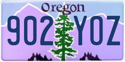 OR license plate 902YOZ