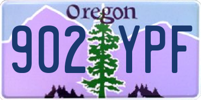 OR license plate 902YPF