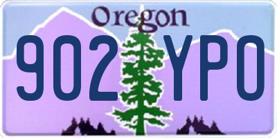 OR license plate 902YPO