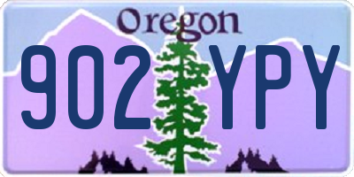 OR license plate 902YPY