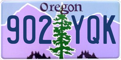 OR license plate 902YQK