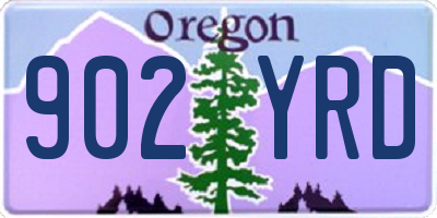 OR license plate 902YRD
