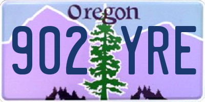 OR license plate 902YRE