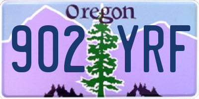OR license plate 902YRF