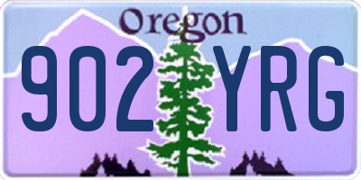 OR license plate 902YRG