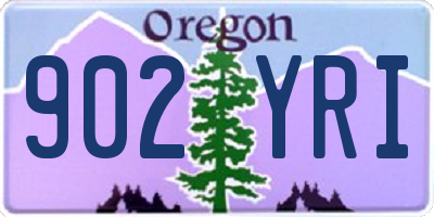 OR license plate 902YRI