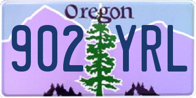 OR license plate 902YRL