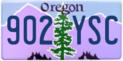 OR license plate 902YSC