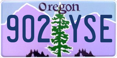OR license plate 902YSE