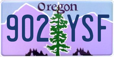 OR license plate 902YSF