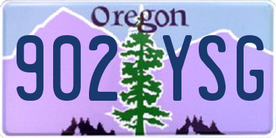 OR license plate 902YSG
