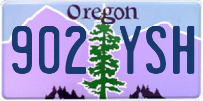 OR license plate 902YSH