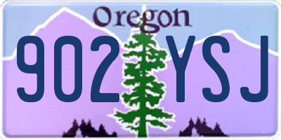OR license plate 902YSJ