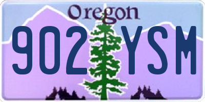 OR license plate 902YSM