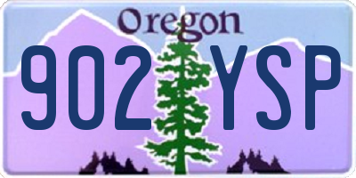 OR license plate 902YSP