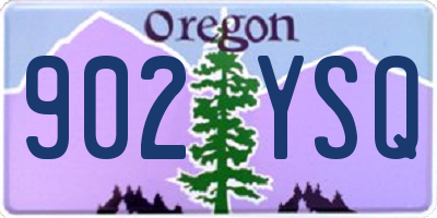 OR license plate 902YSQ