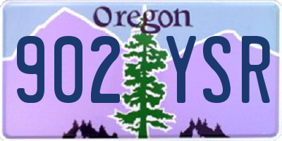 OR license plate 902YSR