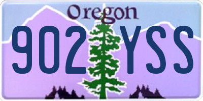 OR license plate 902YSS