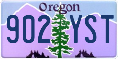 OR license plate 902YST
