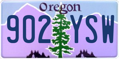 OR license plate 902YSW
