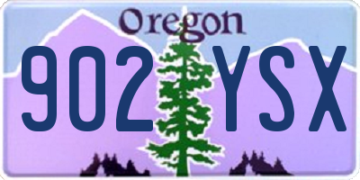 OR license plate 902YSX