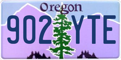OR license plate 902YTE