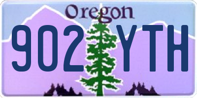 OR license plate 902YTH