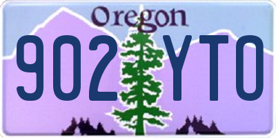 OR license plate 902YTO