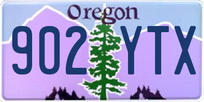 OR license plate 902YTX