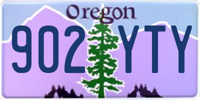 OR license plate 902YTY