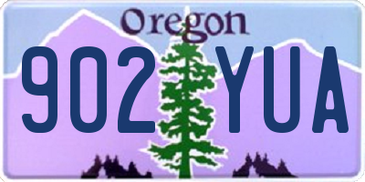 OR license plate 902YUA