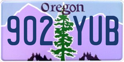 OR license plate 902YUB
