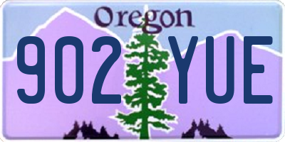 OR license plate 902YUE
