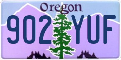 OR license plate 902YUF