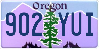 OR license plate 902YUI