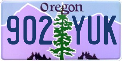 OR license plate 902YUK